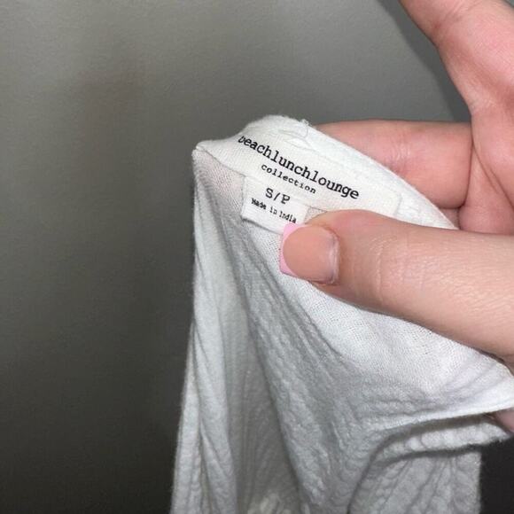 Beachlunchlounge Yuna Cotton Poplin Tank Top V-Neck Midi Dress White Size Small - Picture 3 of 9